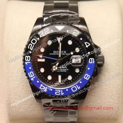 Cppy Rolex Batman GMT Master II Watch Black Case Black/Blue Ceramic Bezel